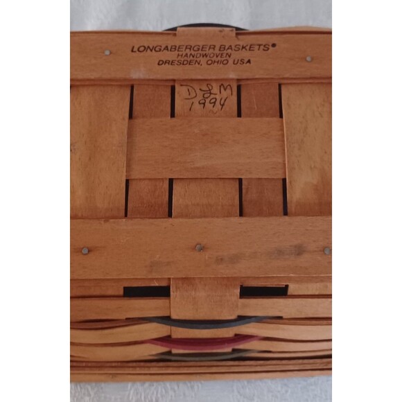 MIXED LOT LONGABERGER WOVEN TRADITIONS BREAD BASKET WARM BRICK SINGLE DIVIDER - Picture 14 of 14